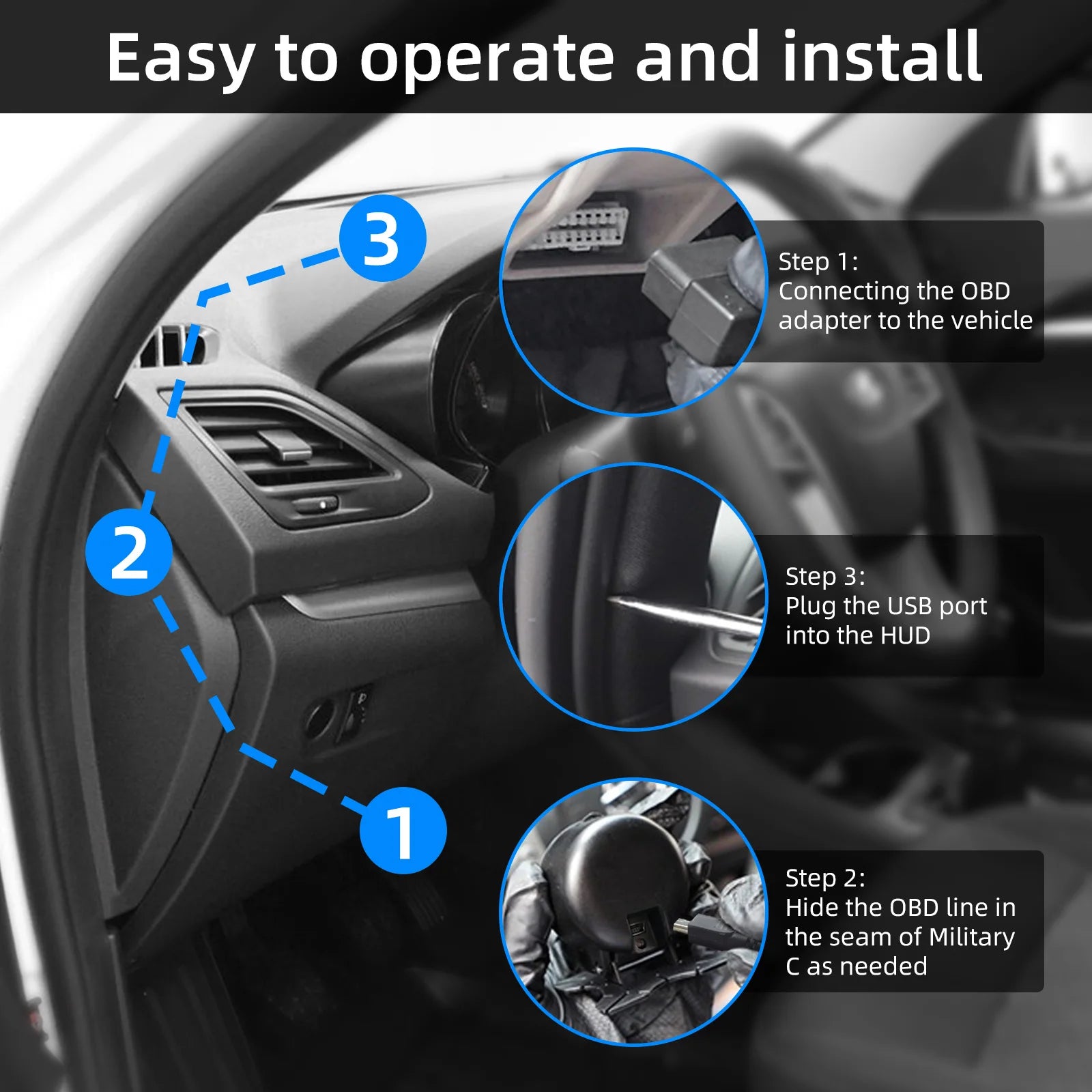 Display HUD della velocità per auto