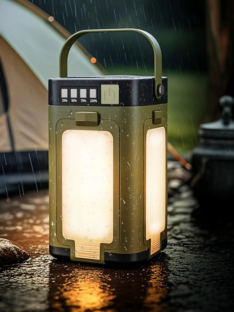 Power bank lampada da campeggio pieghevole