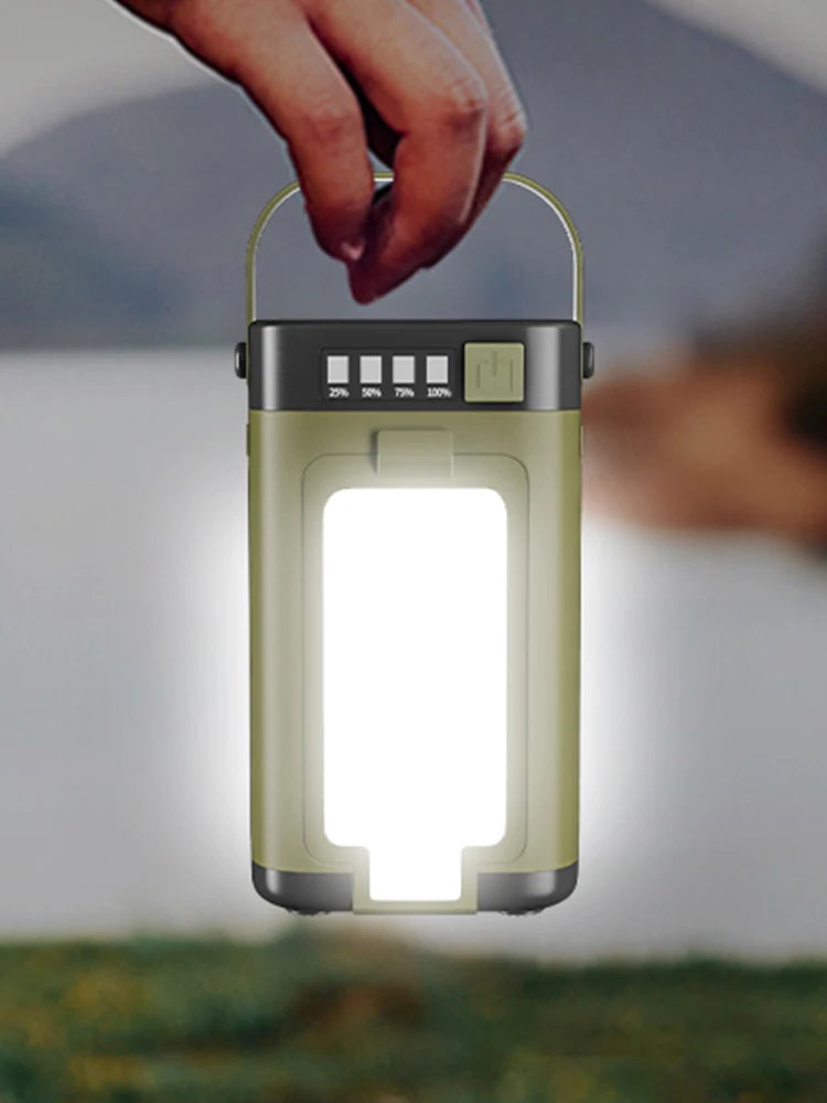 Power bank lampada da campeggio pieghevole