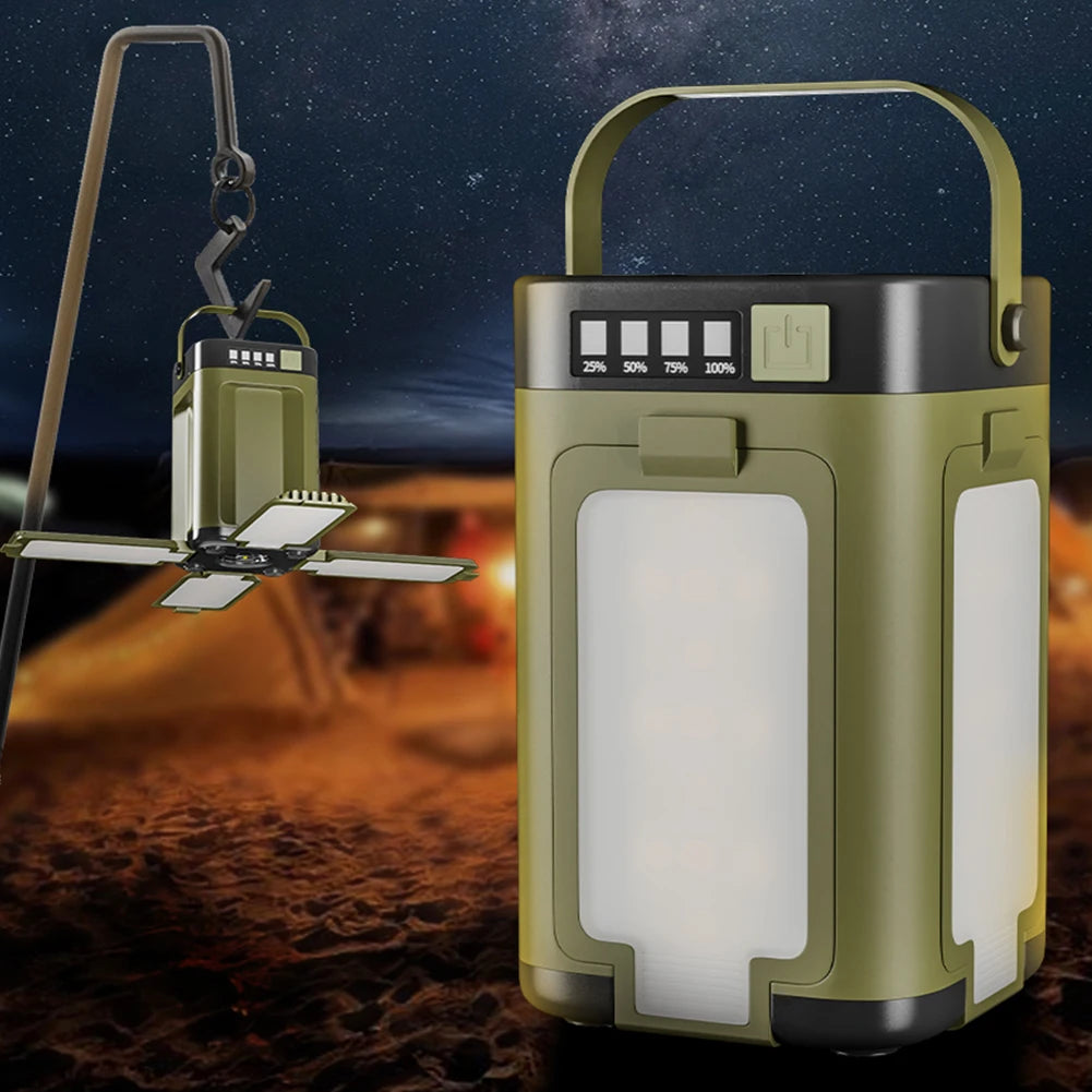 Power bank lampada da campeggio pieghevole